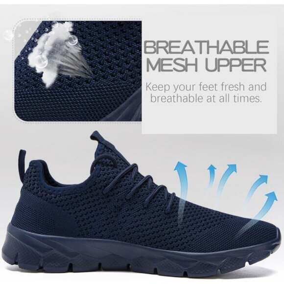 ⚡Mens Blue Running Fashion Tennis Walking Lightweight Athletic Sneakers - Picture 6 of 7